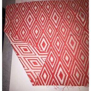 Vtg Orange Eternity Coral Textured Upholstery Fabric 1 Yard 43 x 56